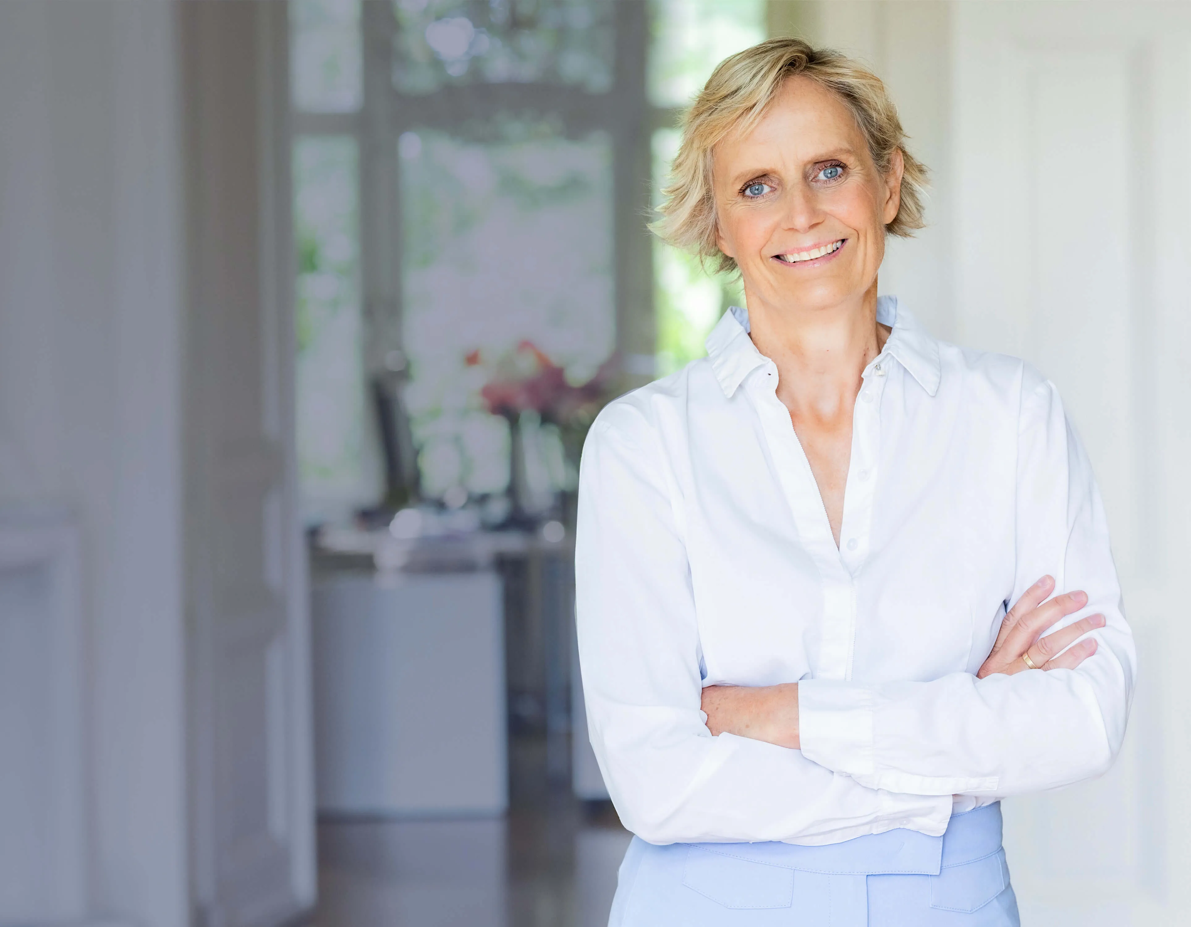 Christina Janssen, systemische Organisationsberaterin, in ihrem Büro in Bonn